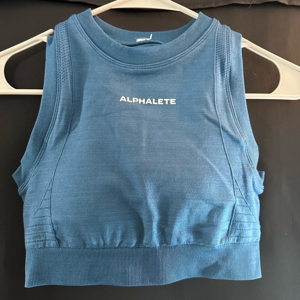Alphalete Women's Blue Crop Top